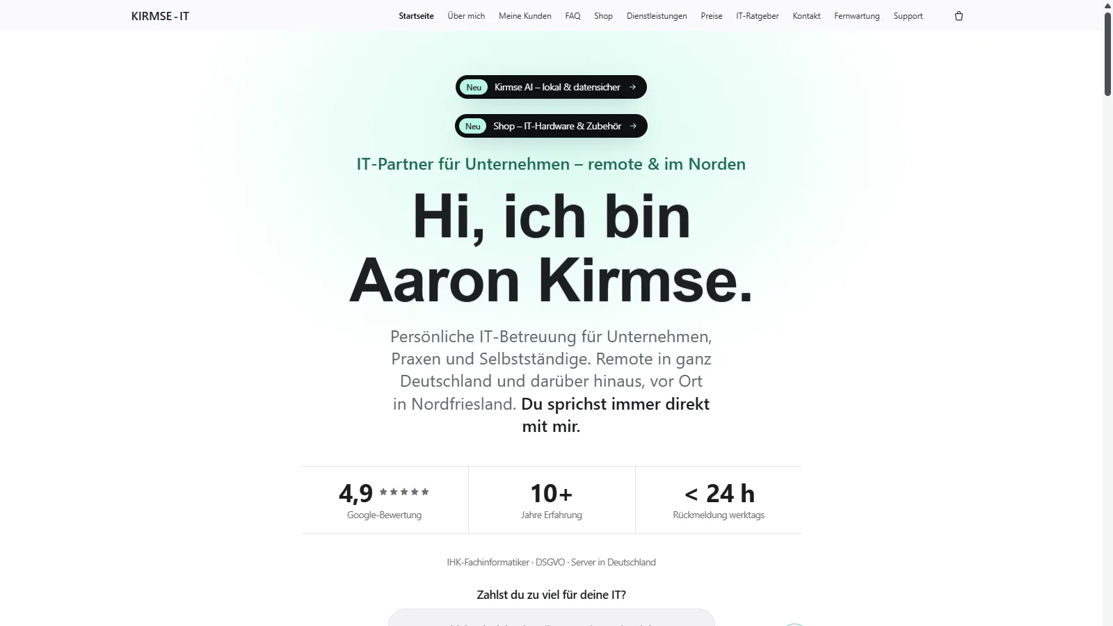 Kirmse-IT – Screenshot