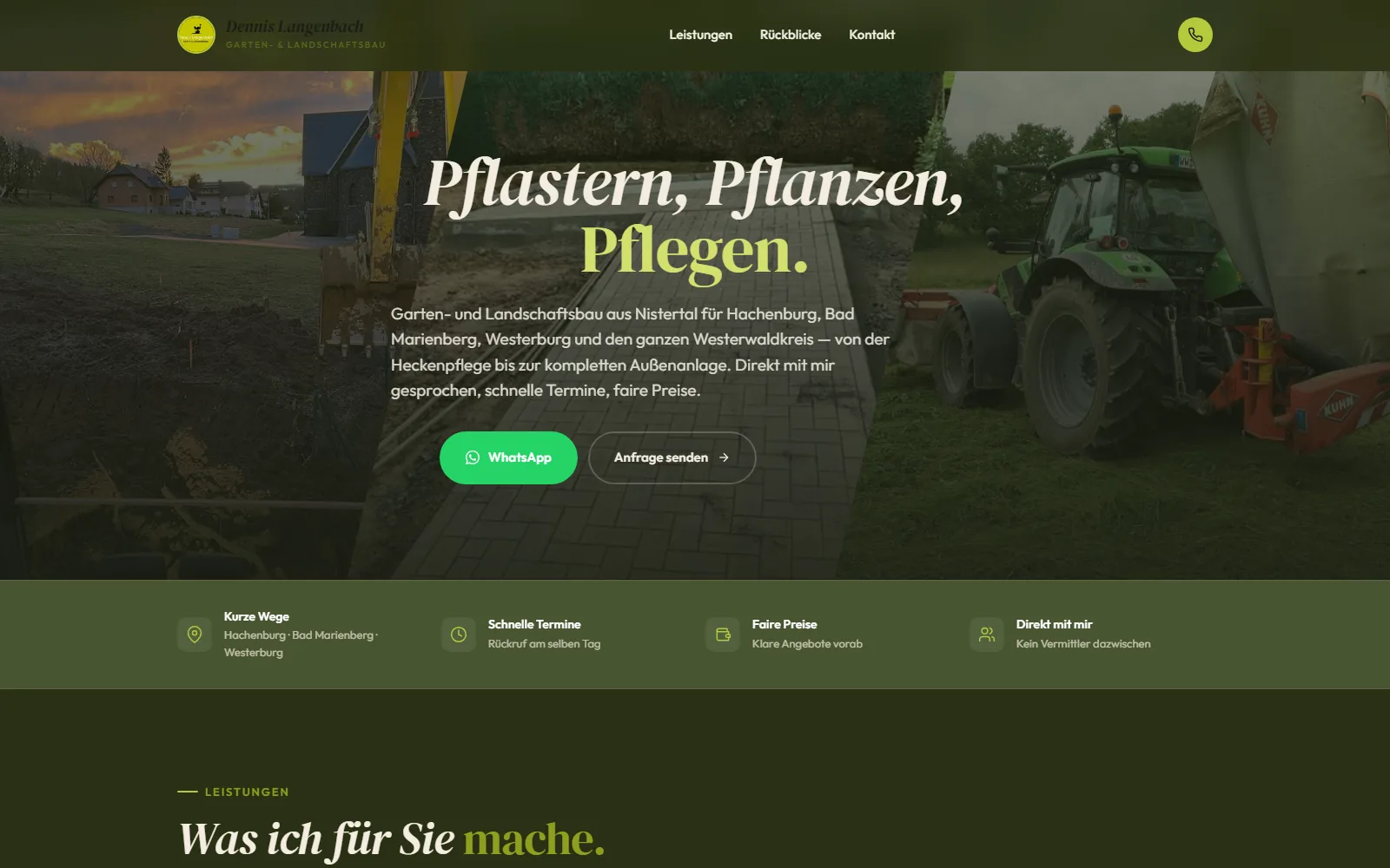 Vorschau der Startseite galabau-langenbach.de
