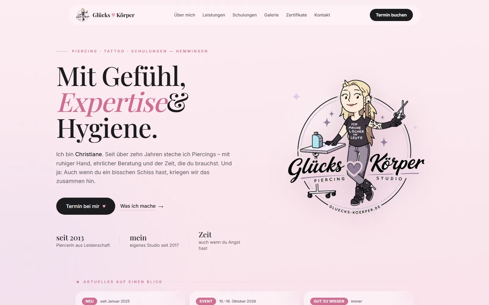Vorschau der Startseite gluecks-koerper.de