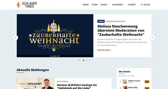 Startseite von schlagertimes.de